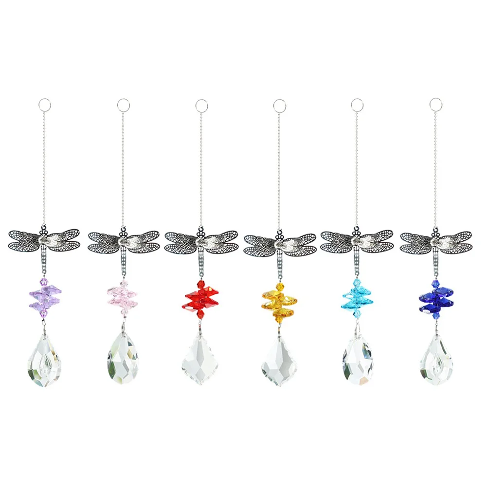Libellule – guirlande suspendue en cristal, fait à la main, pendentif, lustre, bijoux, partie centrale, fenêtre, décoration de jardin, DIY