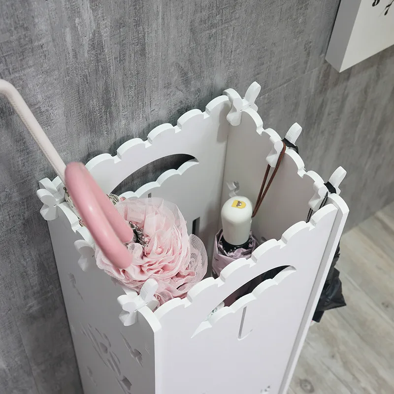 Plastic household umbrella stand creative hotel lobby storage hanging umbrella shelf office store umbrella bucket LL1111729