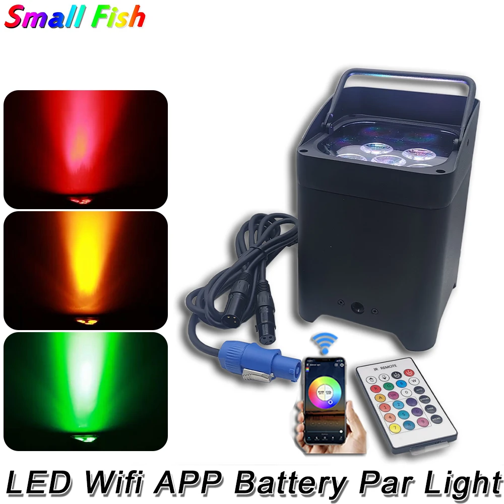 

Светодиодный светильник DMX512 с Wi-Fi и приложением, лампа для диджея, дискотеки, музыки, вечеринки, рождественсветильник ламсветильник с эффектом стирки для свадьбы, бара, клуба, 6x8 Вт