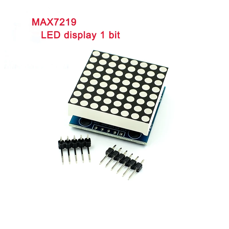 1pcs MAX7219 modulo matrice di LED 7219 Microcontroller bordo di driver 1 bit di Visualizzazione 8*8 catodo comune 5V rosso/Blu/verde con 3pin un