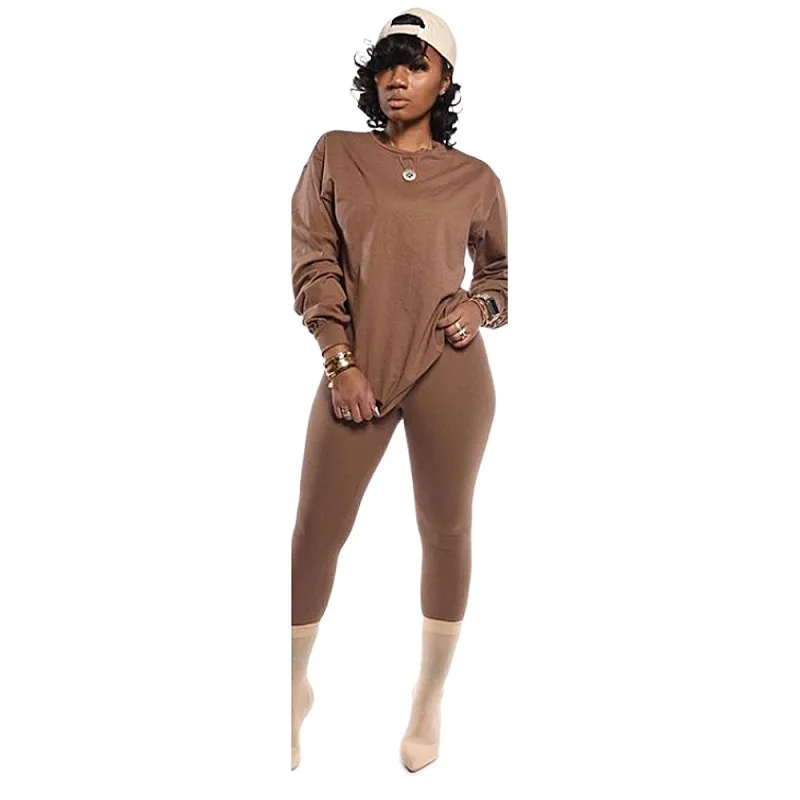 new two piece set women 2 piece set stacked leggings clothes for women outfits stacked pants tracksuit female fall clothes 2022