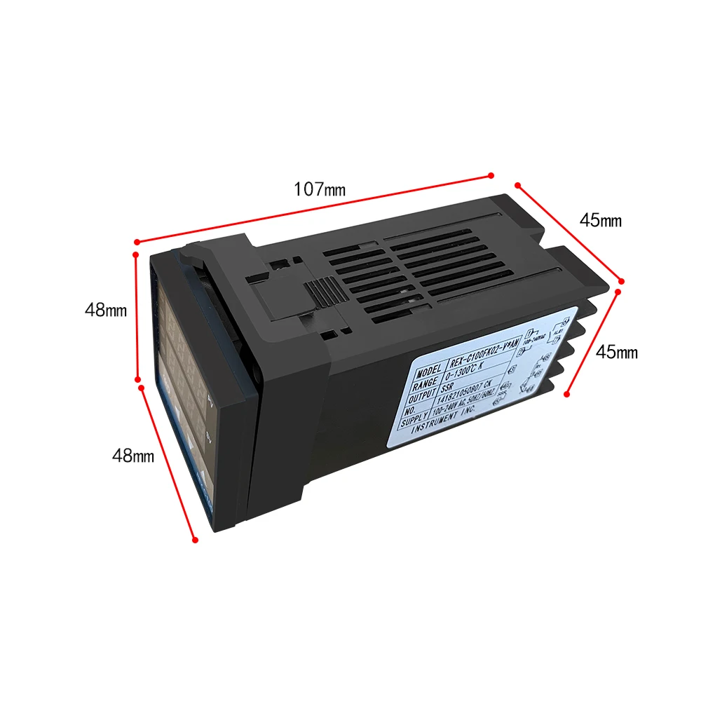 REX-C100 Digitaler PID-Temperaturregler Thermostat SSR-Ausgang Max.40A SSR-Relais K Thermoelementsonde Hohe Qualität – Detail 9