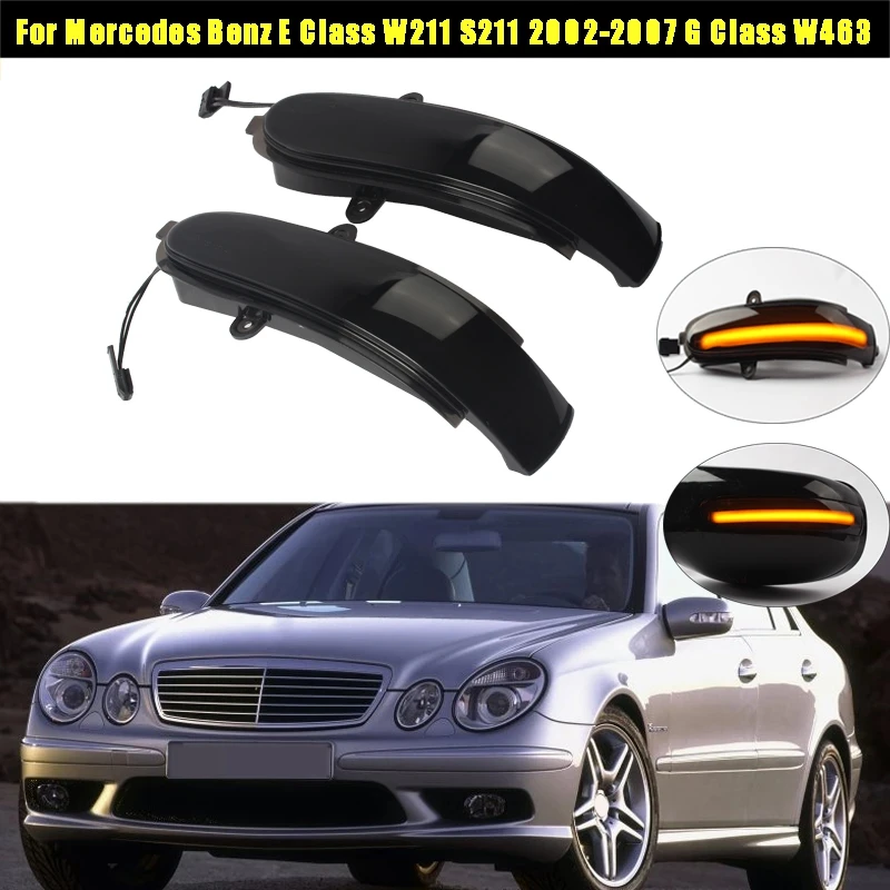 Feu de voiture à LED pour Mercedes Benz classe E W211 S211 2002 – 2007 G classe W463, clignotant dynamique pour rétroviseur latéral