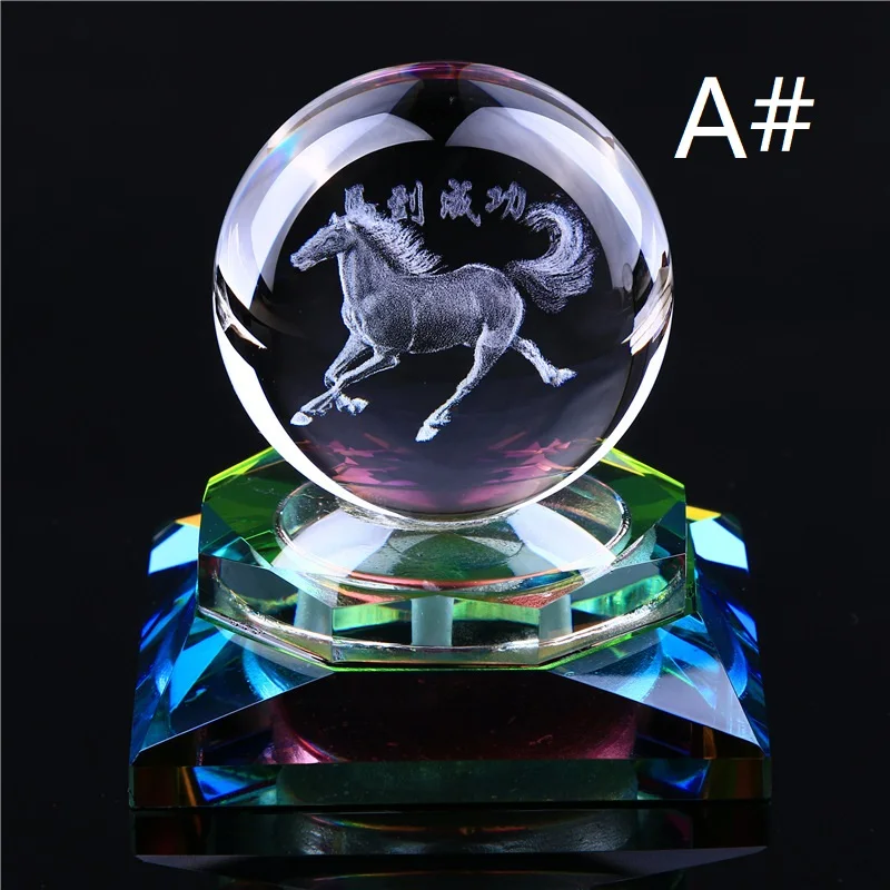 Horse Eagle Sailing god of wealth car perfume seat crystal Feng Shui air freshener bottle gift home decoration