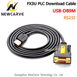 FX3U PLC To PC Cable USB To RS232 COM Port Serial PDA 9 DB9 Pin Cable For Windows 7 8.1 XP Vista Mac OS USB RS232 COM NEWCARVE