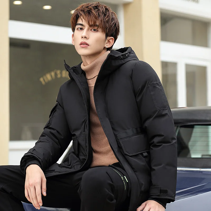 The new 2021 short white duck down casual down jacket winter snow ski resort men's leisure brand high quality jacket couples