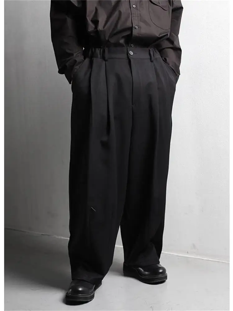 Men's Wide Leg Pants New Large Size Men's Pants Trend Hip Hop Casual Pants Fashion Personality Floor Pants 