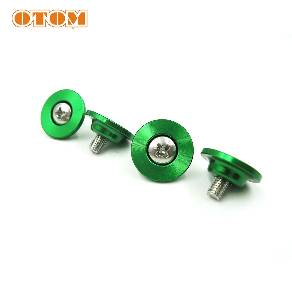 OTOM 4x Motorcycle Chain Slider Aluminum CNC Countersunk Head Bolt Washers Gasket Flat Fork Pad Screw For KAWASAKI KX250F KX450F