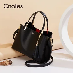 Cnoles Fashion Large Capacity Ladies Bag Leather Bag Travel Shopping Shoulder Bag Handbag Summer Beach Bags