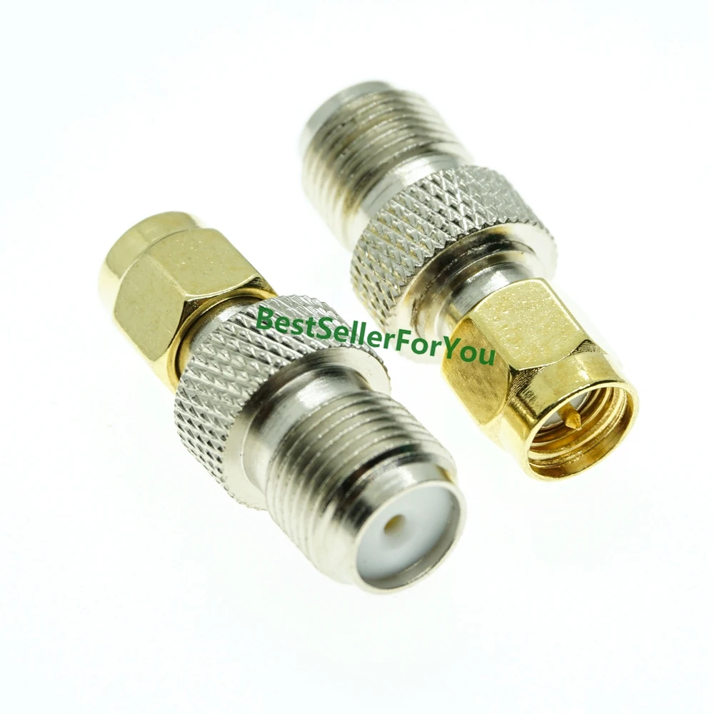 F Type Female Jack To SMA Male Plug Coax Coaxial Connector RF Adapter