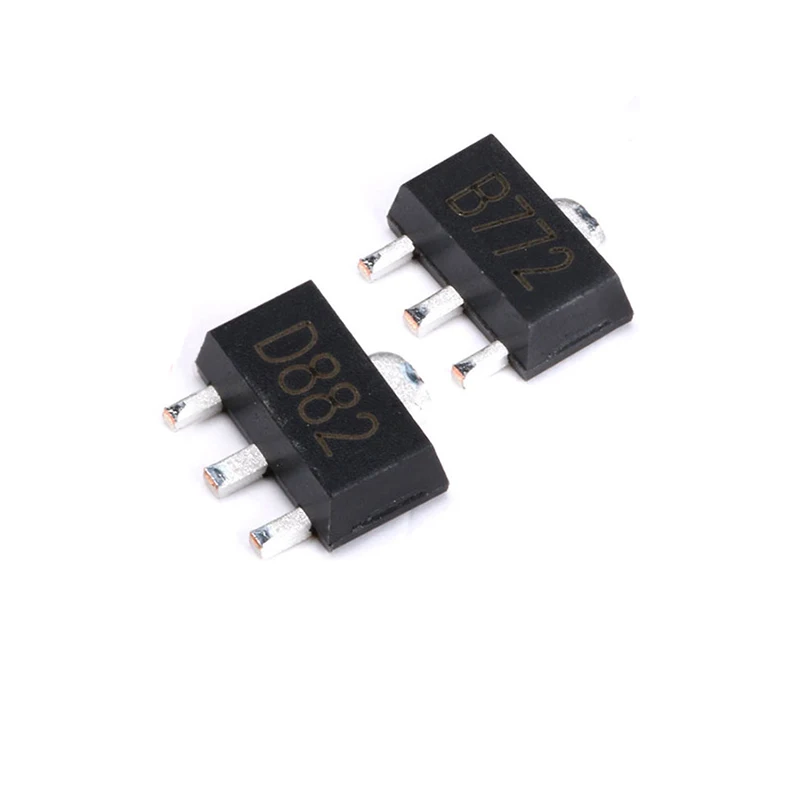 20PCS/LOT B772 D882 10Pair 2SD882 2SB772 Transistor SOT89 NPN/PNP New Original Good Quality Chipset SOT-89