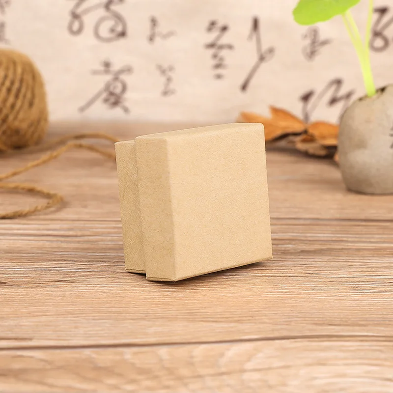 24pcs Kraft Paper Packaging Box Vintage Jewelry Earring Bracelet Ring Beads For Women Organizer Gift Boxes Travel Storage Carton