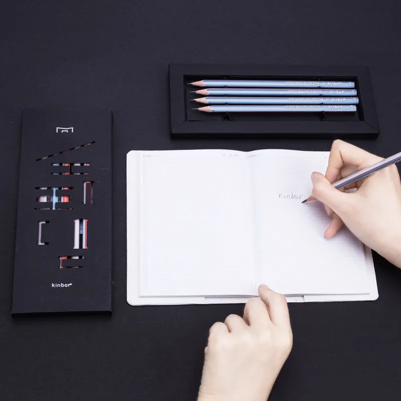 Kinbor ดินสอ 5 ชิ้น/แพ็ค HB หน่วยความจำป้องกันสิ่งแวดล้อมดินสอการเรียนรู้สำหรับสำนักงานโรงเรียน