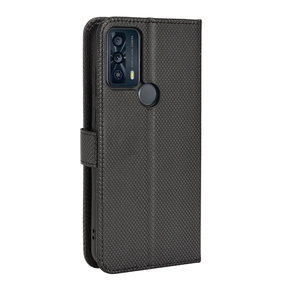 

Роскошный флип-чехол-кошелек из искусственной кожи с ромбовидным узором для TCL 20B, чехол-подставка для TCL 20B 20 B, сумка для телефона