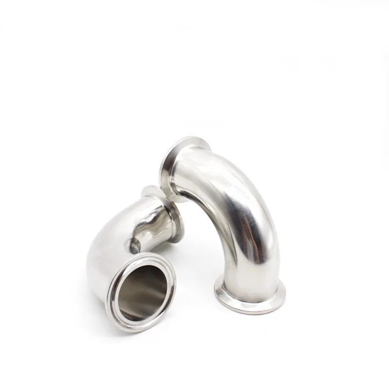 2" (51 mm) OD64 mm 90-Grad-Rohrbogen, Tri-Clamp-Verbindungs-Winkelrohrverschraubung, SS304
