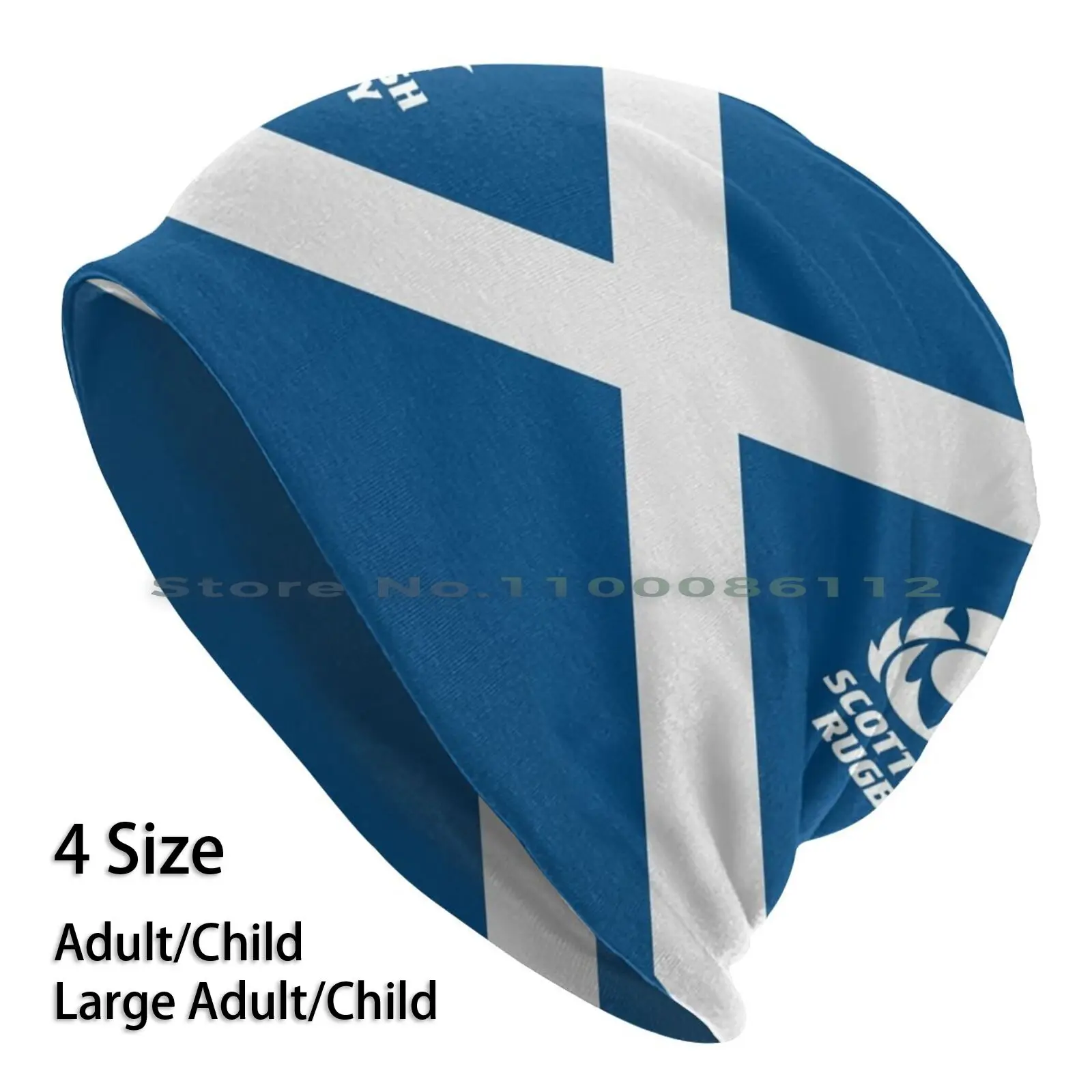 Scottish Rugby Logo On Flag Beanies Knit Hat Scotland Scottish Rugby The Thistle Thistles Six Nations 6 Nations Edinburgh Flag