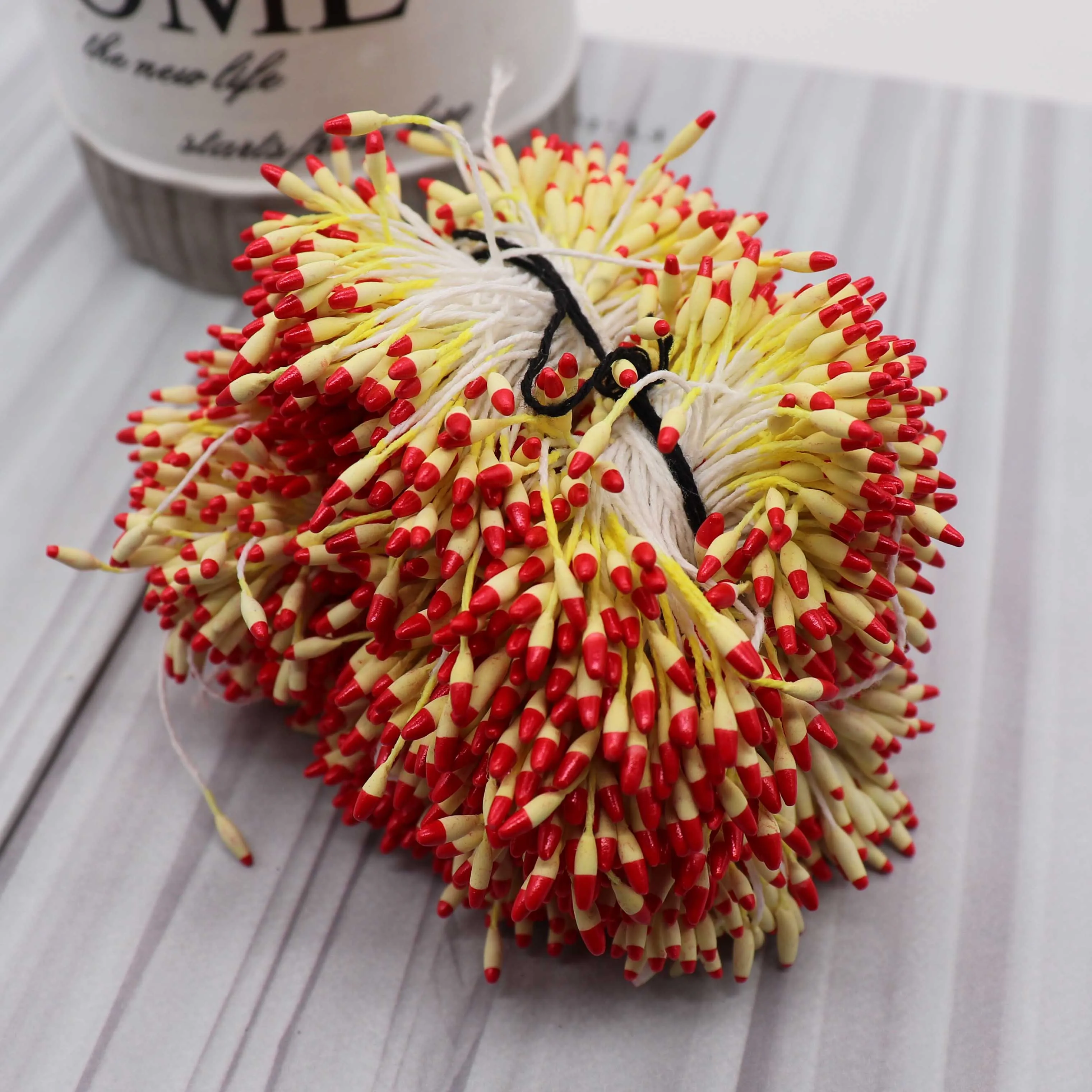 288PCS 60mm Multi Colors Options Tip Pistil Stamen Flower Stamen Cake Decoration Double Head Stamens D308