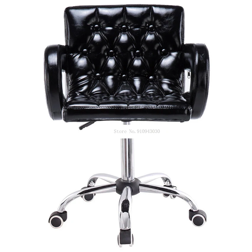 Fashion Modern Bar Counter Chair PU Leather Soft Sponge Seat High Footstool Lifting Swivel Barchair With Backrest and Armrest