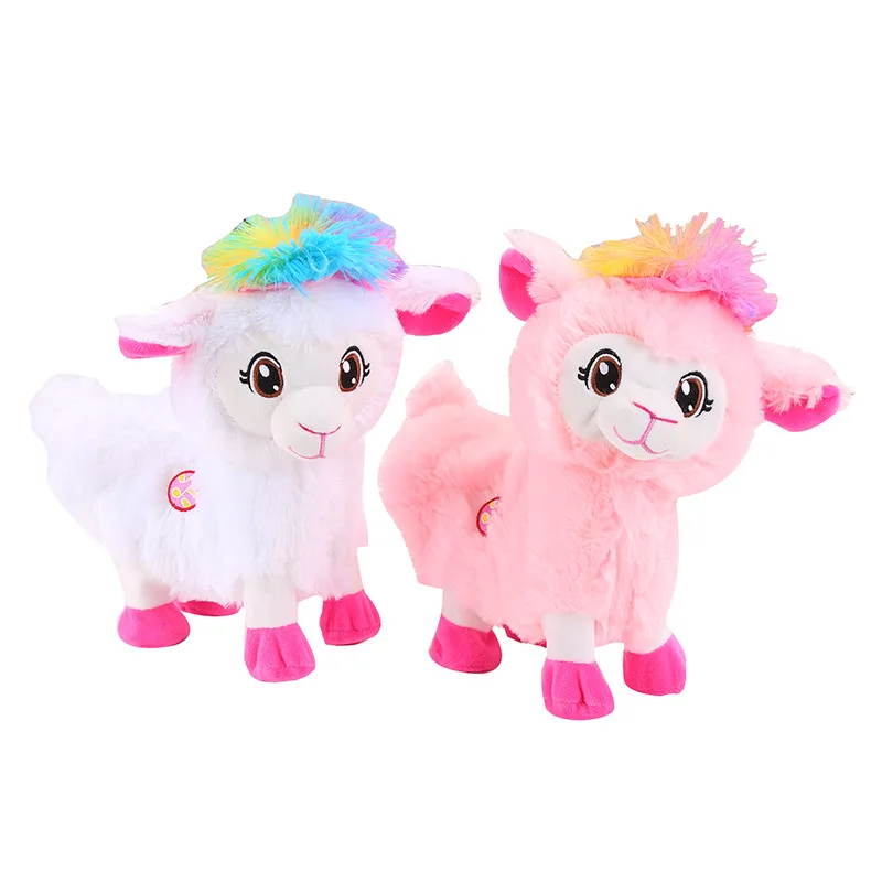 30CM Music Vocal Short plush toy Boppi Pets Alive America Story Twisted Ass Alpaca Shake Hip Electric Alpaca Plush Animal toys