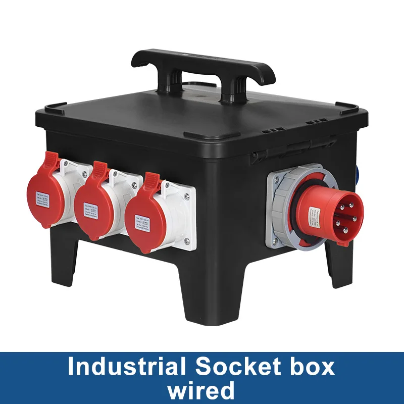 Imagem -05 - Caixa Industrial Impermeável do Soquete com Interruptor Mcb Rcbo Caixa de Distribuição Exterior Reino Unido Eua ue e fr Ip44 e Ip65 220v 380v 16a 32a