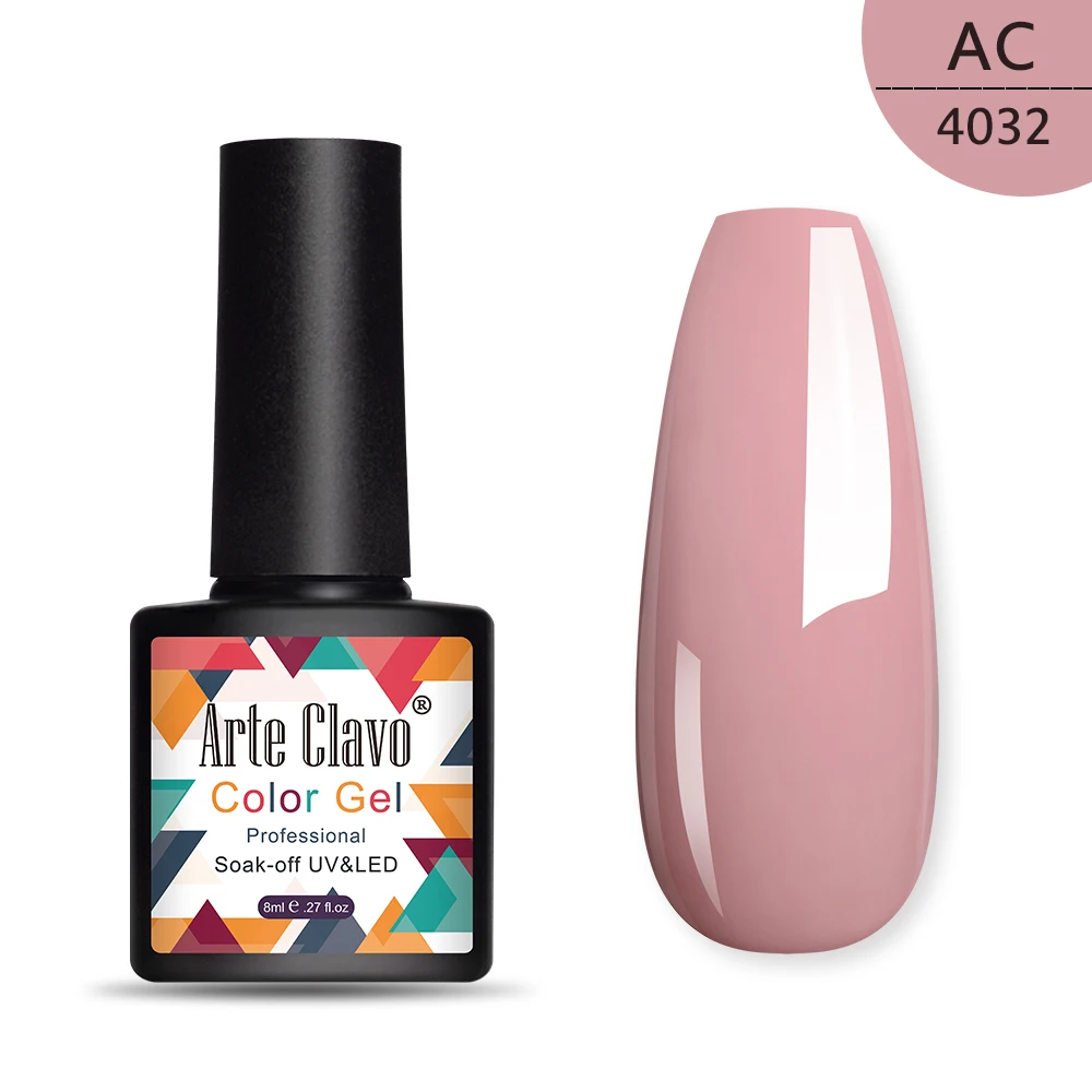 Verniz do gel de arte clavo shinning cor-de-rosa nude para a manicure semi permanente híbrido uv verniz do prego do gel das lantejoulas verniz 8ml