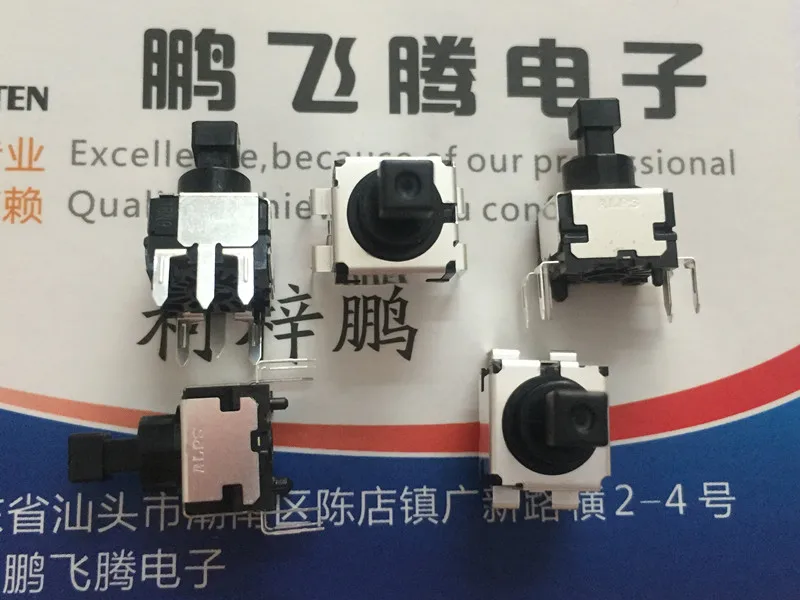 1PCS Japan  SPEF110100 touch switch 9*9 car press self-locking button micro-movement straight plug 6 feet