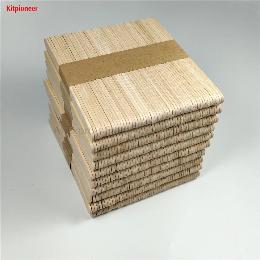 500 pçs picolé de madeira varas de gelo pop acessórios de madeira de vidoeiro gelo-lolly comprimento da vara 114mm