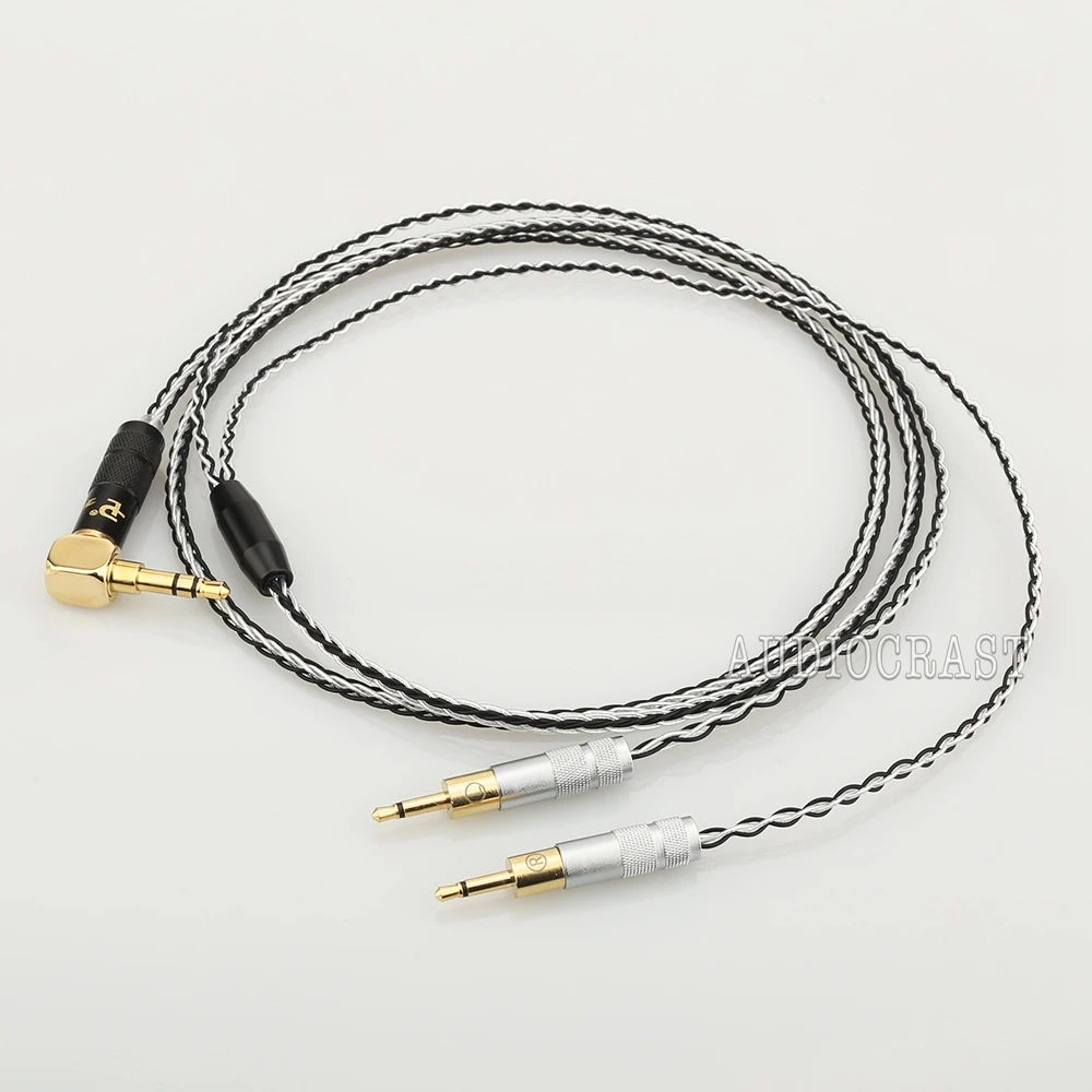 

Audiocrast 3.5mm Stereo 8 croes Silver Plated Upgrade Cable for HE400i HE1000 HE6 HE500 EDX