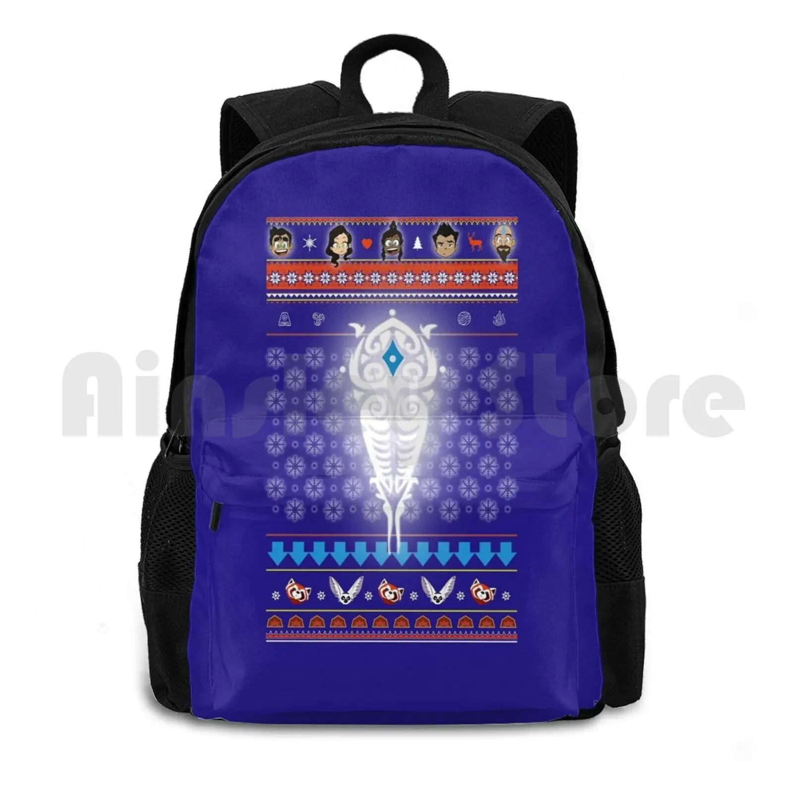 Christmas Chibis Outdoor Hiking Backpack Riding Climbing Sports Bag Korrasami Asami Mako Bolin Tenzin Sato Future Industries