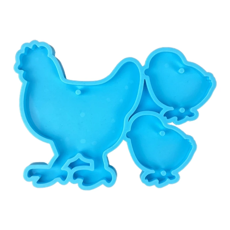 Animal Shaped Keychain Epoxy Resin Mold Key Chain Pendants Silicone Mould DIY Crafts Decorations Casting Tool