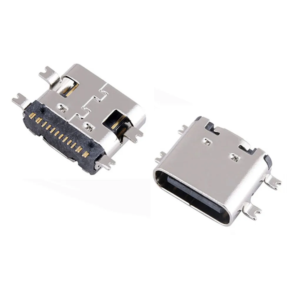 50pcs TYPE-C Female SMT 16PIN Four-pin Patch USB Type C Fast Charging Interface 5A High Current Power Charging Port Connector