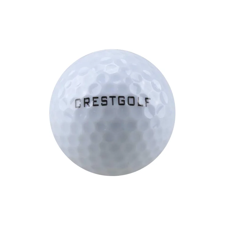 OEM Print Logo Two Layer Golf Match Ball Two Piece Tournament Golf Balls USGA Standard Size Game Ball-White Color