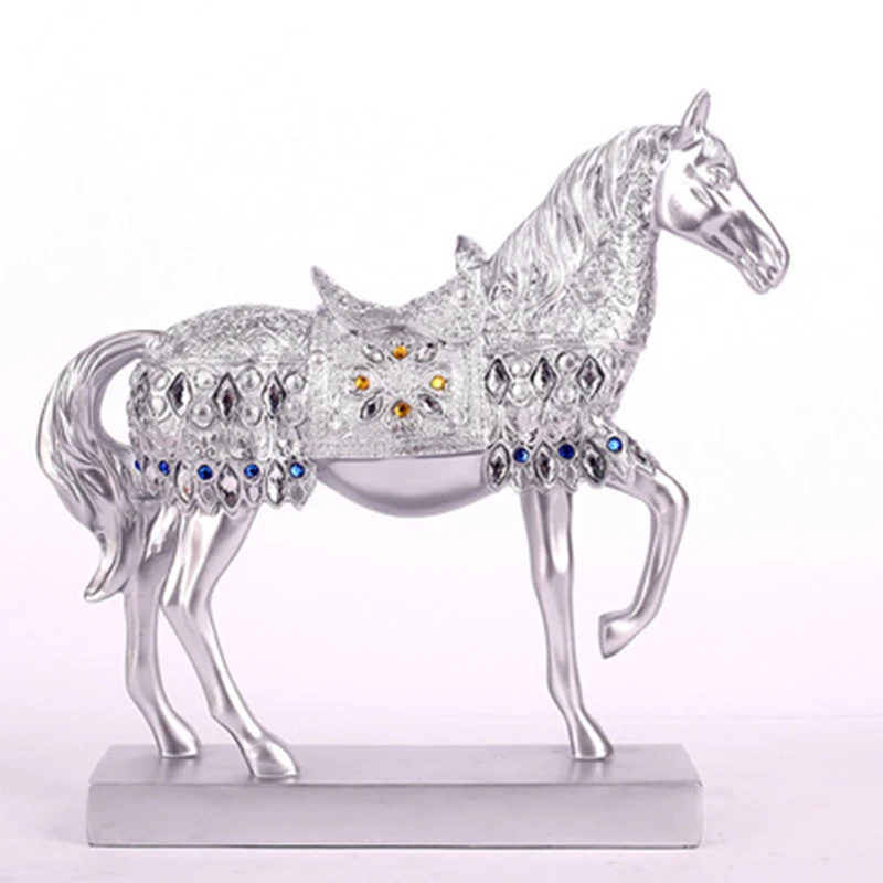 

European creative animal ornaments immediately make a fortune office living room porch wine cabinet home horse ornaments