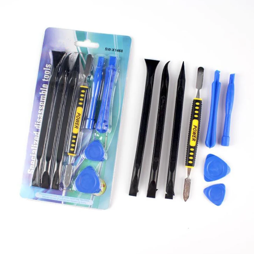 Outil d'ouverture électronique 8 en 1, Kit de réparation manuel avec Spudger en métal et pincettes pour téléphone portable, ordinateurs portables, tablettes