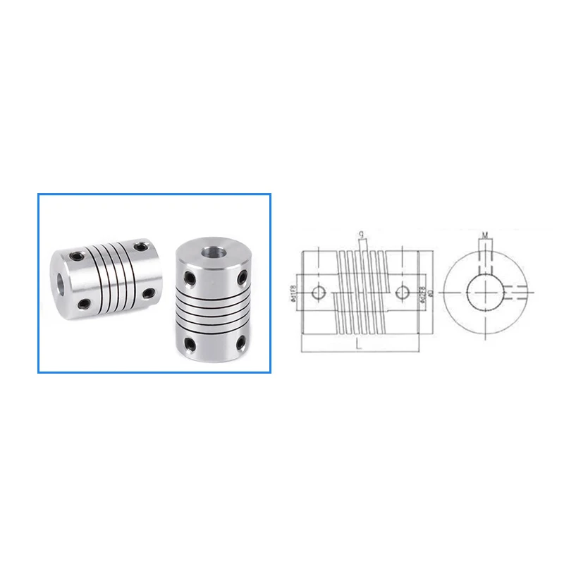 Encoder Coupling D18L25 Aluminum Alloy Flexible Coupling D20L25 Thread Winding Motor Coupling