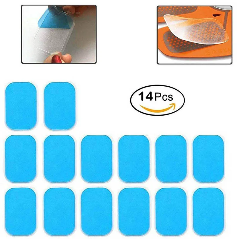 14Pcs Replacement Gel Pads Sheet Abdominal Belt Toning Muscle Toner ABS Stimulator Hydrogel Pads Sticker AB Trainer Accessories