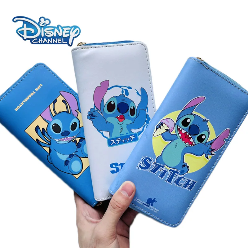 

Disney 33 Style Lilo & Stitch Long Wallets For Women Stitch Female Pouch Handbag Coin Purse Card Holders Clutch PU Leather Purse