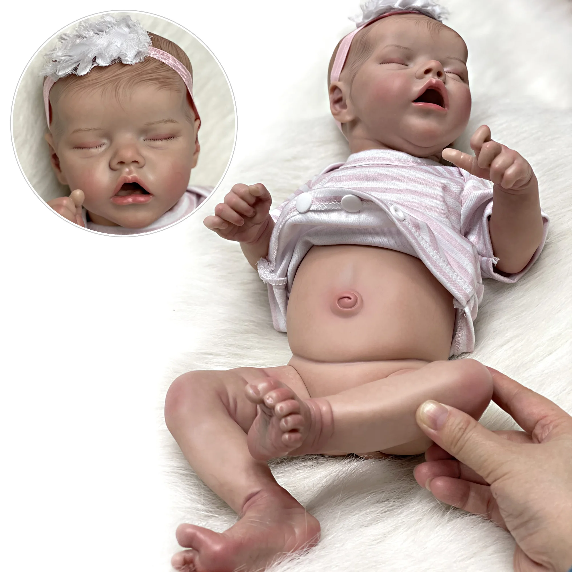 Reborn Dolls 16 Inch Full Body Soft Vinyl Twins A Waterproof Newborn Baby Lifelike Birthday Gifts