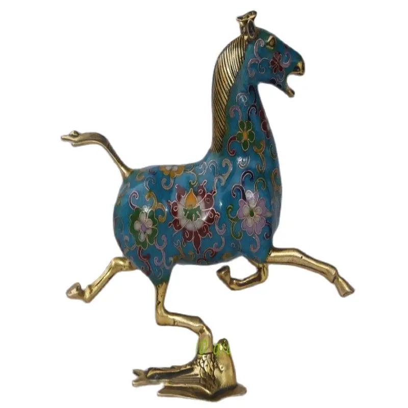 High Quality Decorative Ornaments Cloisonne Ornaments Horse Riding Chebi