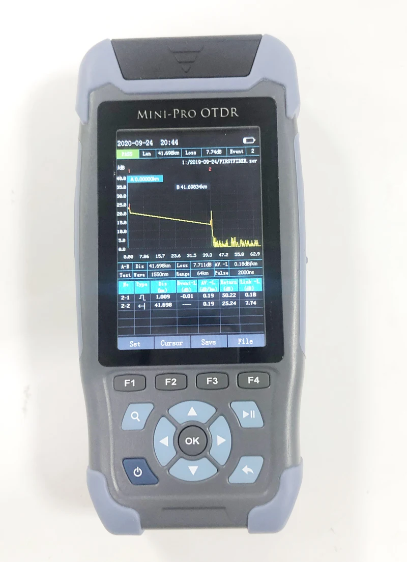 980REV Mini Pro OTDR Reflectometer 9 Functions in 1 Device OPM OLS VFL Event Map RJ45 Ethernet Cable Sequence Distance Tracker