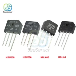 5Pcs/lot KBL608 KBL-608 KBU808 KBU6J 6A 800V 6A 600V 8A 800V Diode Bridge Rectifier