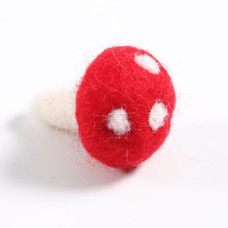 DIY Wool Felt Decoration Felt Pom Pom Handmade Materials Mushroom Crafts for Kids Felt Ball Material Para Manualidades Navidad