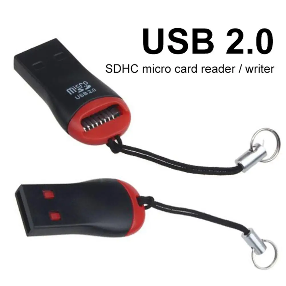 Mini lecteur de carte mémoire portable haute vitesse, USB 2.0, micro, numérique sécurisé, SDHC TF, adaptateur, lecteur, accessoires pour ordinateur