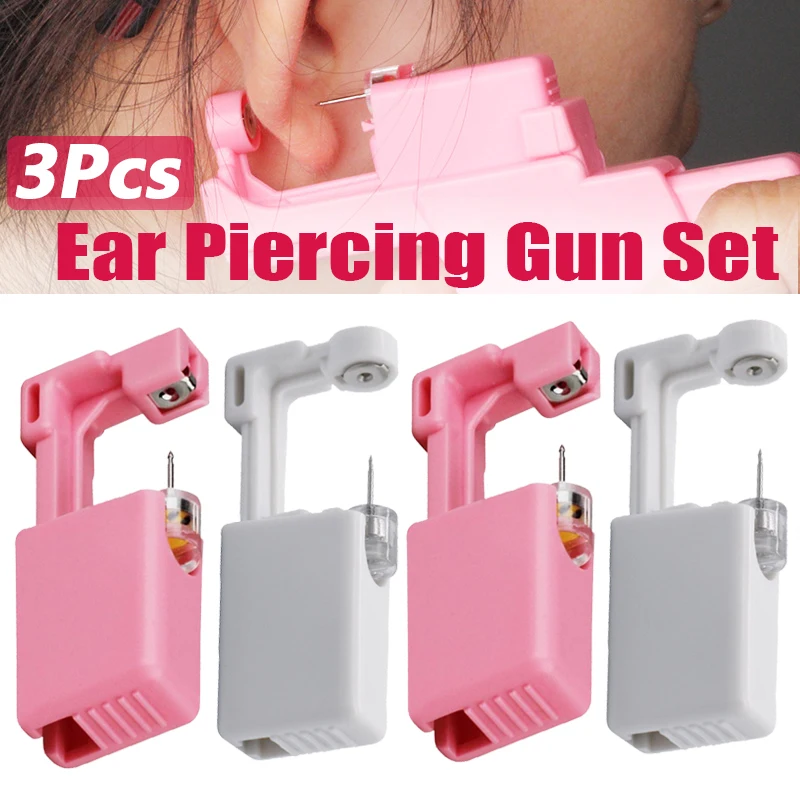 1/3Pcs Disposable Safe Painless Ear Piercing Healthy Sterile Puncture Tool Without Inflammation for Earring Ear Piercing Gun Set