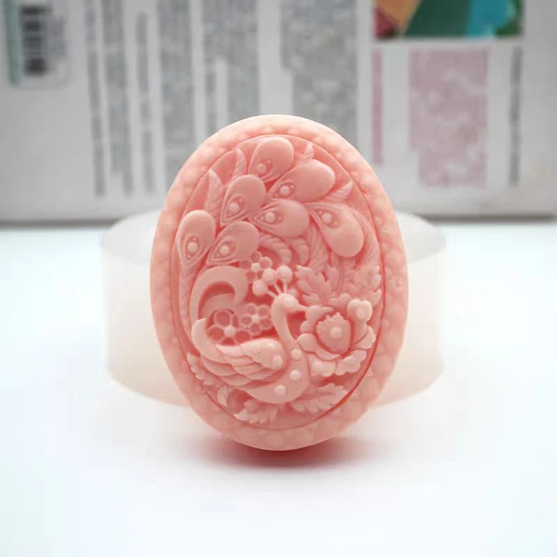 Peacock Design Silicone Mould, Handmade Soap Making  Mold, Fragrance Wax Gypsum, Resin Crafts Molds