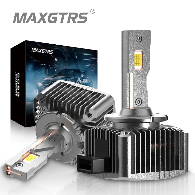 

MAXGTRS D3S LED Headlights HID D1S D2S D4S D5S D8S D1R D2R D3R Turbo LED 24000LM Two-sided CSP Chip 6500K White 90W Plug&Play