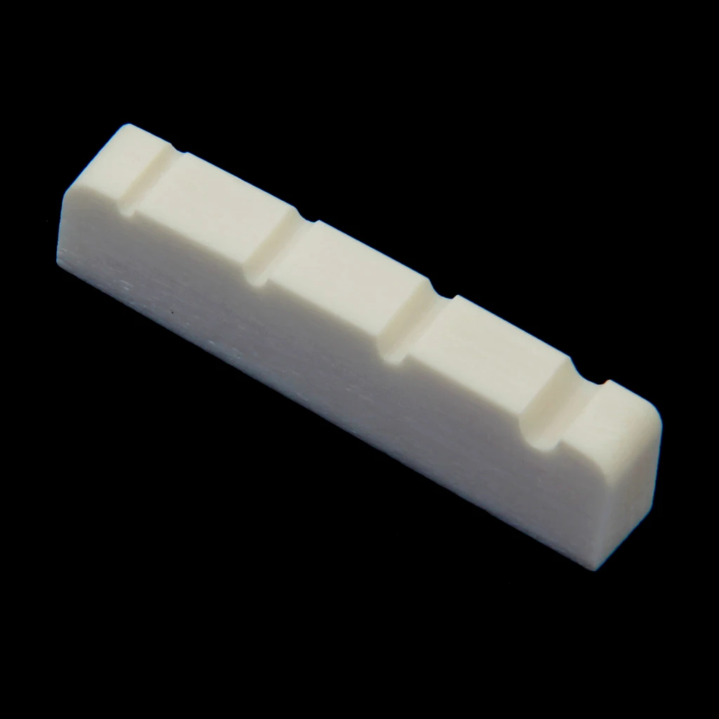 38mm BEIGE Slotted Bone Nut Replacement For 4-String Electric Bass Guitar