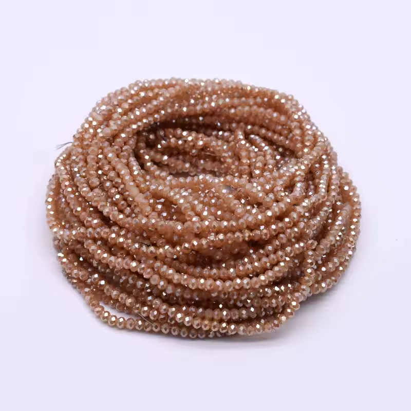 Yanqi 2 3 4mm Rondell Austria Faceted Crystal Beads Round Glass Beads Loose Spacer Beads for Jewelry Making DIY - Image 32