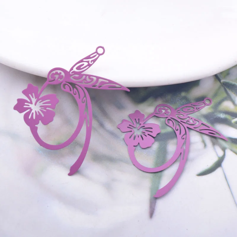 30 Stück AB6743 3,1*2,9cm Messing Bemalte Niedliche Tier-Kolibri-Anhänger DIY Schmuck Ohrring-Zubehör – Detail 13
