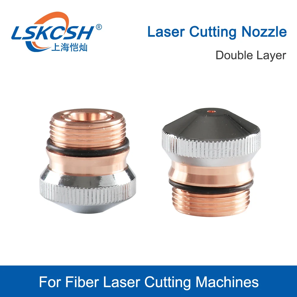 

LSKCSH 10Pcs/Lot Laser Nozzles Chrome-plated Single/Double Layers H15 Caliber 1.0-6.0mm for Fiber Laser Cutting Head